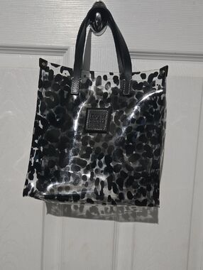 Dooney & Bourke Clear Tote with Black Leopard Spots